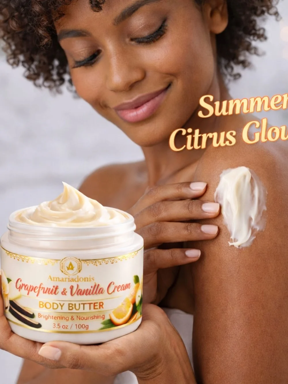 AmariAdonis Grapefruit & Vanilla Cream Body Butter — Cream 6oz